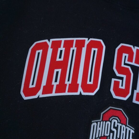 Ohio State Buckeyes Champion Athletic Black Red Embroidered Crew Neck Sweater L - Picture 10 of 11